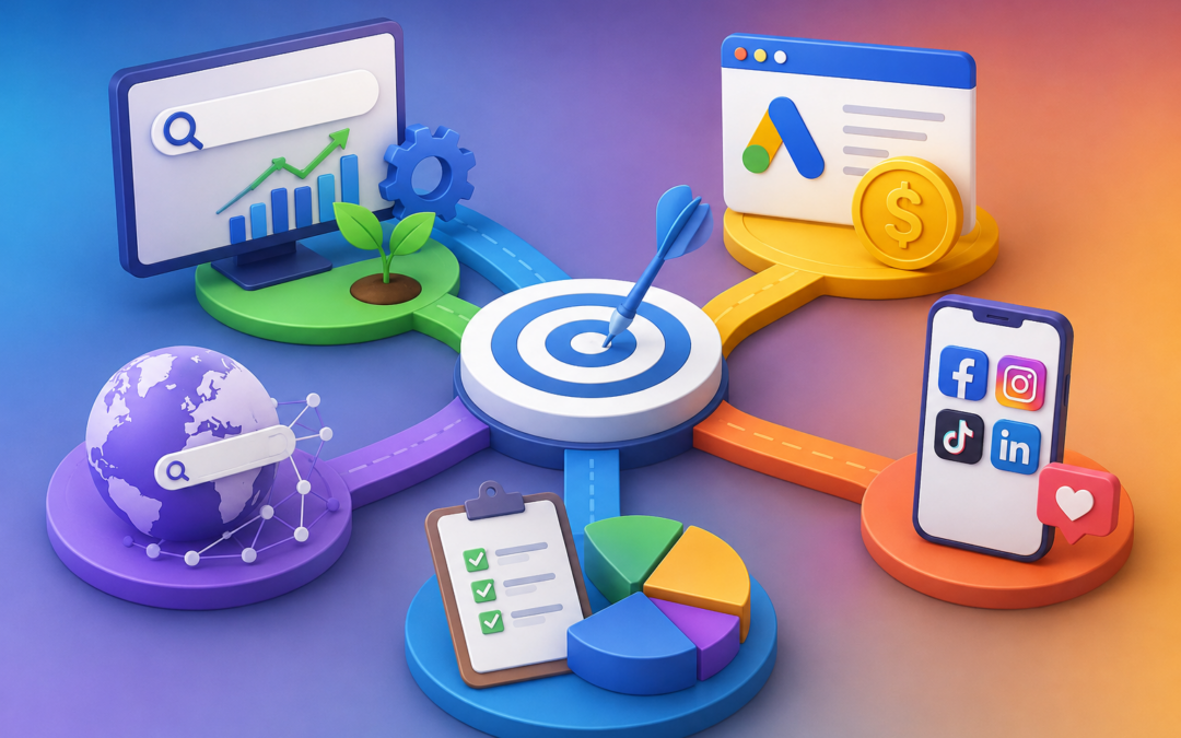 Cum să alegi canalele de promovare pentru afacerea ta: SEO Google Ads GEO sau rețele sociale